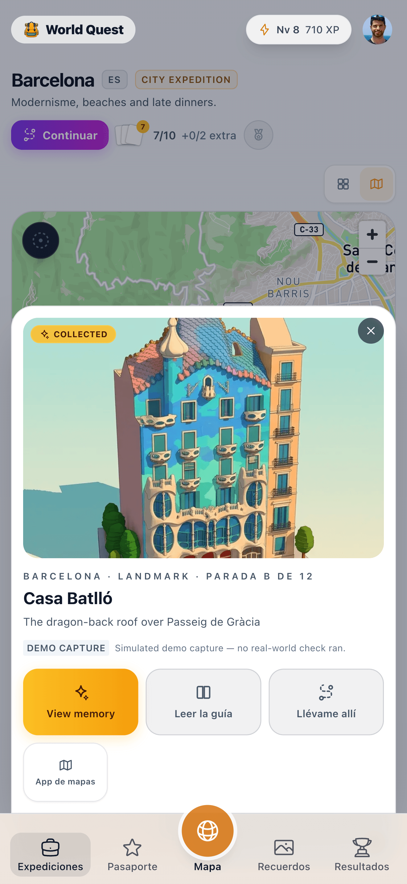 La parada de la Casa Batlló, aconseguida