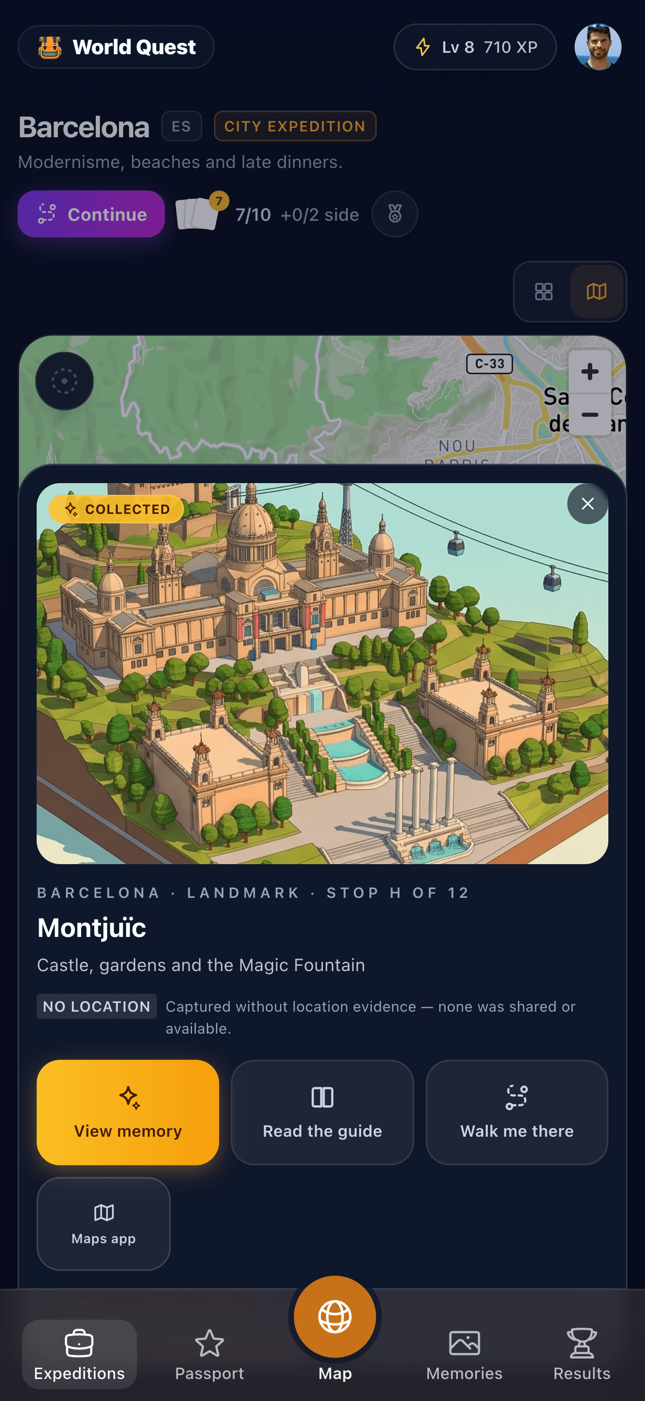 Montjuïc stop card